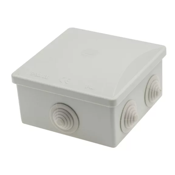 Pawbol falon kívüli kötődoboz 6 lépcsős átvezetővel 80x80x40mm IP44, Pawbol S-BOX_036 Pawbol falon kívüli kötődoboz 6 lépcsős átvezetővel 80x80x40mm IP44, Pawbol S-BOX_036