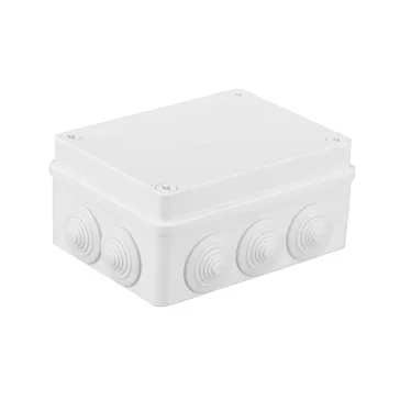 Pawbol falon kívüli kötődoboz 10 lépcsős átvezetővel fehér 150x110x70mm IP65,  Pawbol S-BOX_306