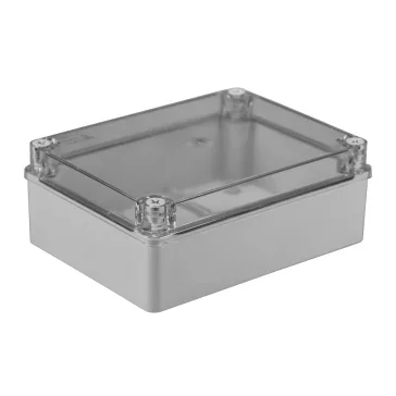 Pawbol falon kívüli kötődoboz sima oldalfalú átlátszó fedél 190x140x70mm IP65, Pawbol S-BOX_416