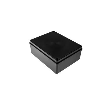 Pawbol falon kívüli kötődoboz sima oldalfalú fekete 240x190x90mm IP6, UV-álló, Pawbol S-BOX_516