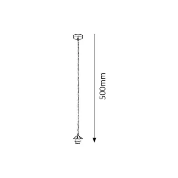 Rábalux 1338 Fix függeszték, E27 foglalattal, 50cm hossz