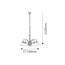 Rábalux 2705 Marian függeszték, 5 ágú, D68cm