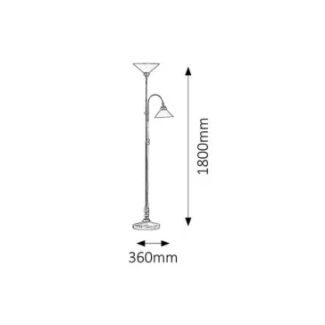   Rábalux 2708 Marian álló lámpa, 2-es, állítható olvasókarral, H180cm