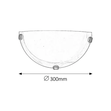 Rábalux 3001 Alabastro fali lámpa, D30cm