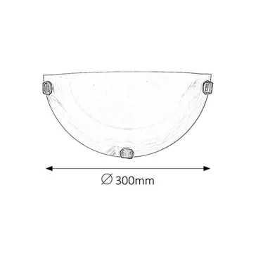 Rábalux 3003 Alabastro fali lámpa, D30cm