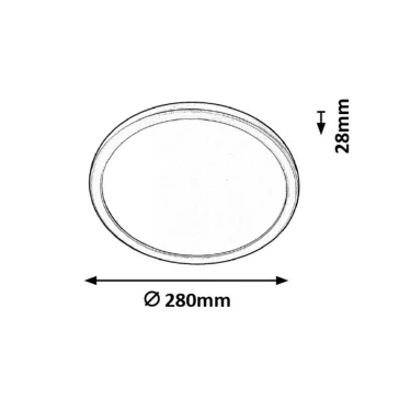   Rábalux Lambert, fürdőszoba lámpa, LED 15W, D28, IP44, ezüst, 3358