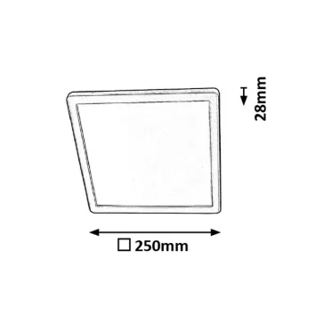   Rábalux Lambert, fürdőszoba lámpa, LED 15W, 25x25, IP44, ezüst, 3359