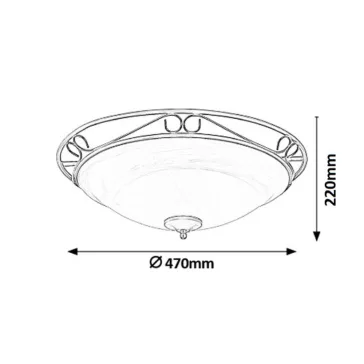 Rábalux 3723 Athen mennyezeti lámpa, D47cm