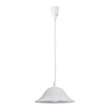 Rábalux 3904 Alabastro függeszték, D42cm, fehér rolly