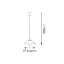 Rábalux 3905 Alabastro függesztett lámpa, D31cm, fix