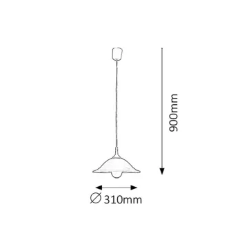 Rábalux 3905 Alabastro függesztett lámpa, D31cm, fix