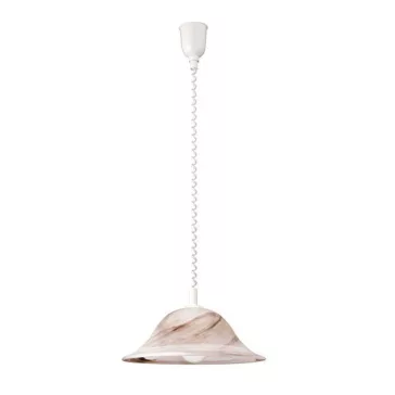 Rábalux 3954 Alabastro függeszték, D42cm, fehér rolly
