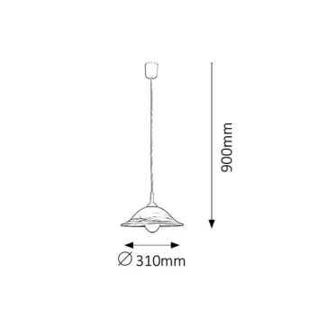 Rábalux 3955 Alabastro függeszték, D31cm, fix