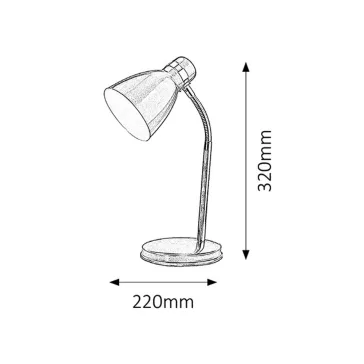 Rábalux 4207 Patric íróasztali lámpa, H32cm