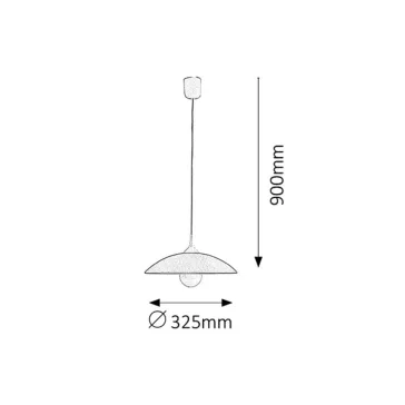 Rábalux 4615 Cupola range függeszték, D32,5cm, fix