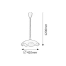 Rábalux 4675 Smerlato függeszték, D42cm, fehér rolly Rábalux 4675 Smerlato függeszték, D42cm, fehér rolly