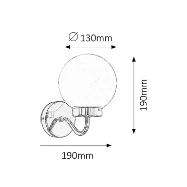 Rábalux 5827 Togo fürdőszobai lámpa, D19cm