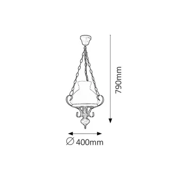 Rábalux 7076 Petronel függeszték, D32cm