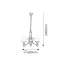 Rábalux 7078 Petronel függeszték, 3 ágú, D50cm