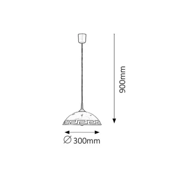 Rábalux 7652 Etrusco függeszték, D30cm, fix