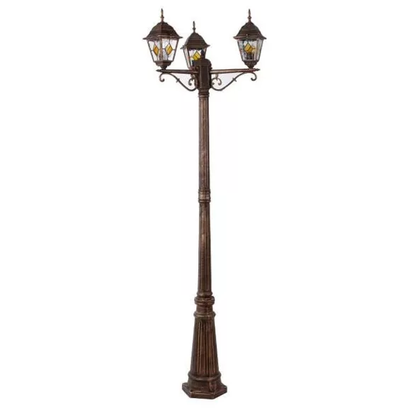 Rábalux 8186 Monaco, kültéri kandelláber, 3 ágú, tiffany üveggel, H210cm Rábalux 8186 Monaco, kültéri kandelláber, 3 ágú, tiffany üveggel, H210cm