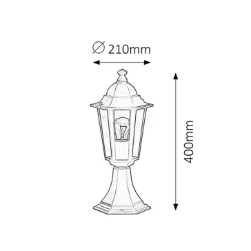 Rábalux 8206 Velence, kültéri talpas, H40cm