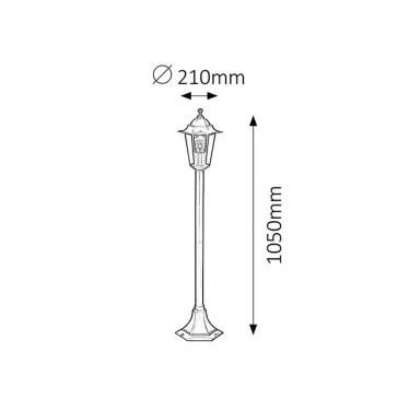 Rábalux 8210 Velence, kültéri állólámpa, H105cm