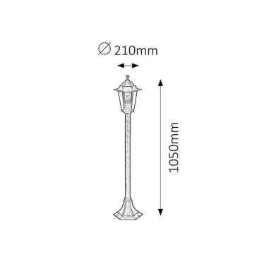 Rábalux 8240 Velence, kültéri állólámpa, H105cm