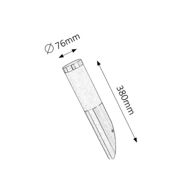 Rábalux 8266 Inox torch, kültéri falikar, mozgásérzékelővel
