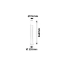 Rábalux 8264 Inox torch, kültéri talpas, H65cm Rábalux 8264 Inox torch, kültéri talpas, H65cm
