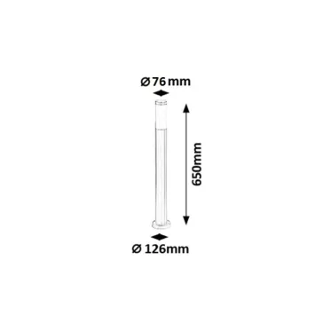 Rábalux 8264 Inox torch, kültéri talpas, H65cm