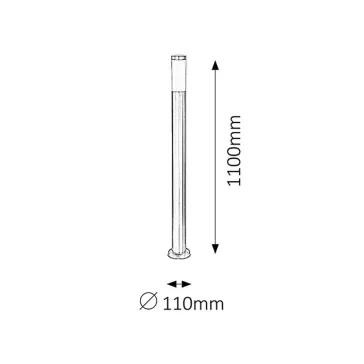 Rábalux 8265 Inox torch, kültéri állólámpa, H110cm