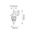 Rábalux 8342 Milano, kültéri falikar, felfele