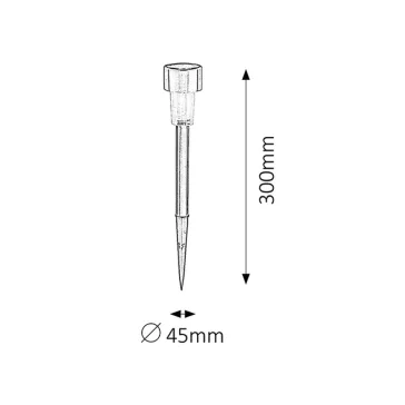  Rábalux 8366 Solar 1, solar kertilámpa, 24 db-os színes kínálótálcán, az akkumulátor tartozék