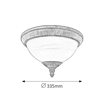Rábalux 8377 Madrid, kültéri mennyezeti lámpa, D33,5cm