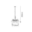 Rábalux 8815 Flossi függeszték, 5 ágú, D52cm