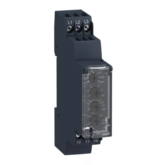 Schneider Fázis kiesés figyelő relé 208-480 V AC50/60Hz, RM17TE00 Schneider Fázis kiesés figyelő relé 208-480 V AC50/60Hz, RM17TE00