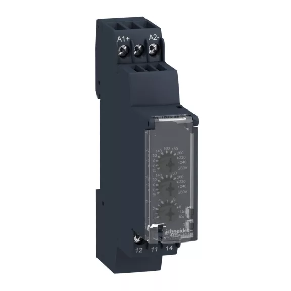 Schneider Alacsony vagy túlfeszültség figyelő relé 65-260 V AC/DC, RM17UBE15 Schneider Alacsony vagy túlfeszültség figyelő relé 65-260 V AC/DC, RM17UBE15