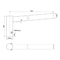   Lámpakar 100 cm kinyúlású, horganyzott, 100°, SBS-HK-60/1/1/3