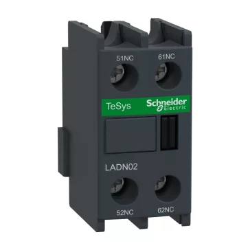   Schneider Segédérintkező Homloklapra LADN02  LC1D típushoz 2N/O érintkezővel