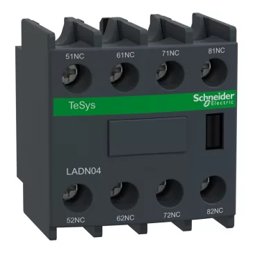   Schneider Segédérintkező Homloklapra LADN04  LC1D típushoz 4N/O érintkezővel