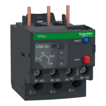   Schneider LRD03 Hőkioldó 10-es osztályú, 0,25..0,4A, D09…D38-hoz, csavaros csatlakozással