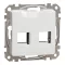 Schneider ÚJ SEDNA 2xRJ45 adapter, RDM betétekhez, fehér, SDD111442C