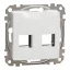 Schneider ÚJ SEDNA 2xRJ45 adapter, RDM betétekhez, fehér, SDD111442C