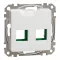 Schneider ÚJ SEDNA 2xRJ45 adapter, SYSTIMAX betétekhez, fehér, SDD111443C