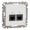 Schneider ÚJ SEDNA 2xRJ45 Cat6A UTP aljzat, fehér, SDD111467