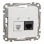 Schneider ÚJ SEDNA RJ11/RJ45 Cat6 UTP kombinált aljzat, fehér, SDD111468