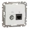 Schneider ÚJ SEDNA TV/RJ45 Cat6 UTP kombinált aljzat, fehér, SDD111469T