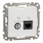 Schneider ÚJ SEDNA TV/RJ45 Cat6 UTP kombinált aljzat, fehér, SDD111469T
