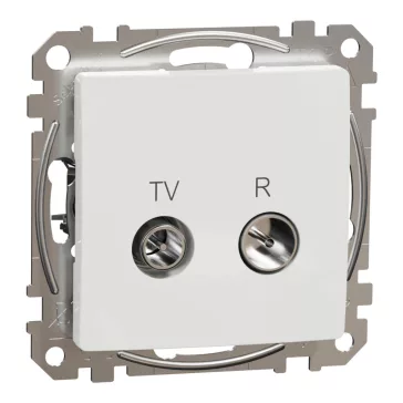   Schneider ÚJ SEDNA TV/R aljzat, átmenő, 7 dB, fehér, SDD111474R